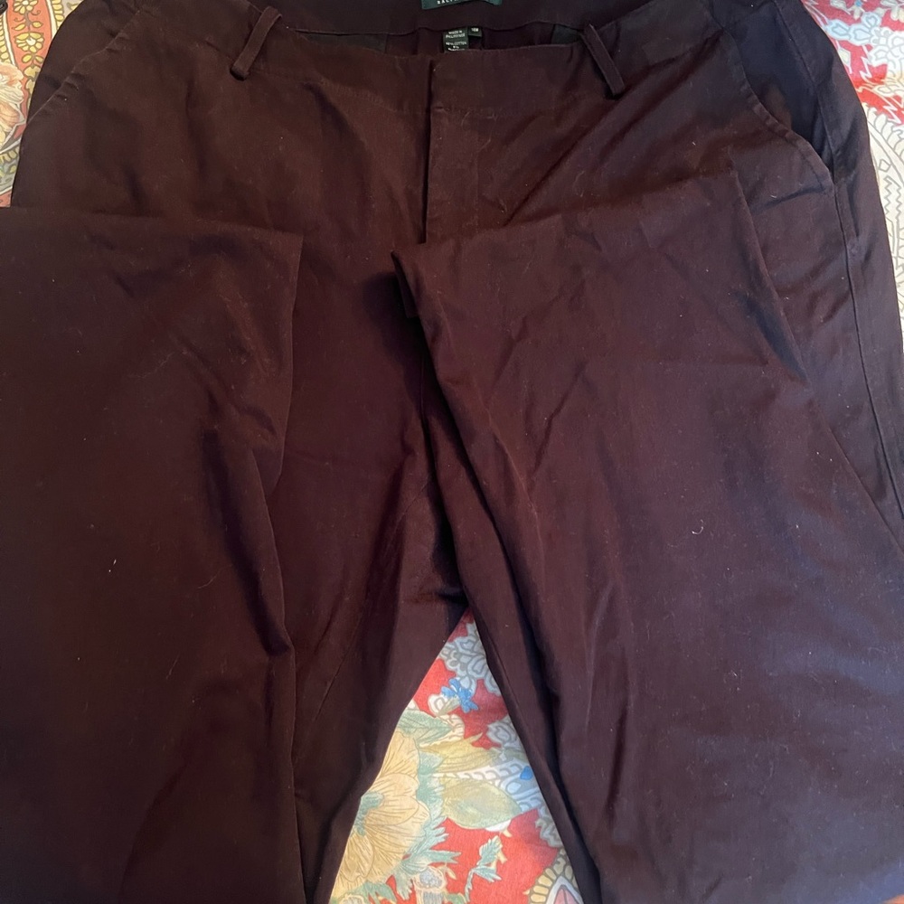 Ladies Brown Ralph Lauren Pants 16 W Perfect